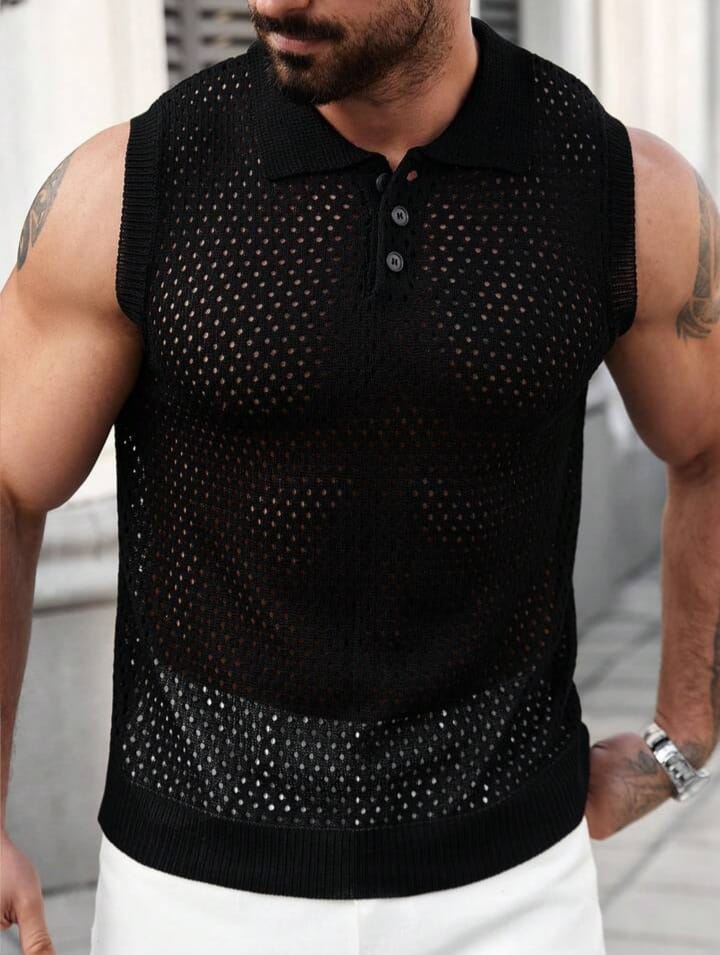 Men's Casual Hollow out vest